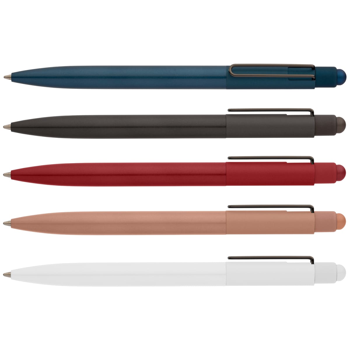 Branded Recycled Aluminium Retractable Pen with Stylus