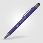 Branded Retractable Gunmetal Trim Stylus Pen