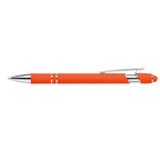 Branded Soft-Touch Rubber Stylus Pen in Orange