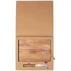 Branded FSC Acacia Wood Cheese Board and Knife Set