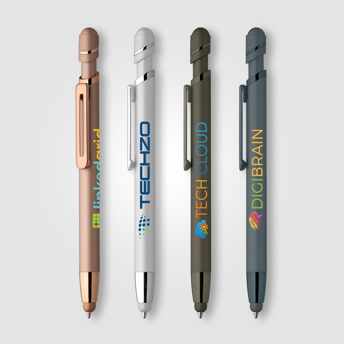 Branded Soft-Touch Metal Pen with Stylus