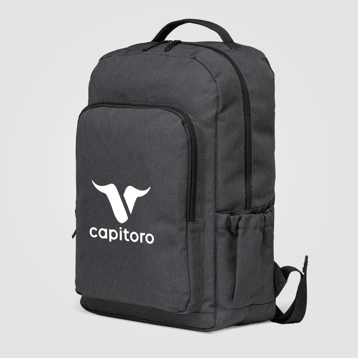 Branded rPET Dual-Compartment Laptop Backpack