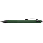 Branded Recycled Aluminium Bolt Action Pen with Stylus in Forest Green