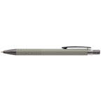 Branded Recycled Aluminium Click Pen with Gunmetal Accents in Light Gray