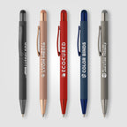 Branded Monochrome Soft-Touch Metal Pen with Stylus