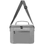 Branded rPET Zippered Insulated Cooler Bag - 10L in Gray