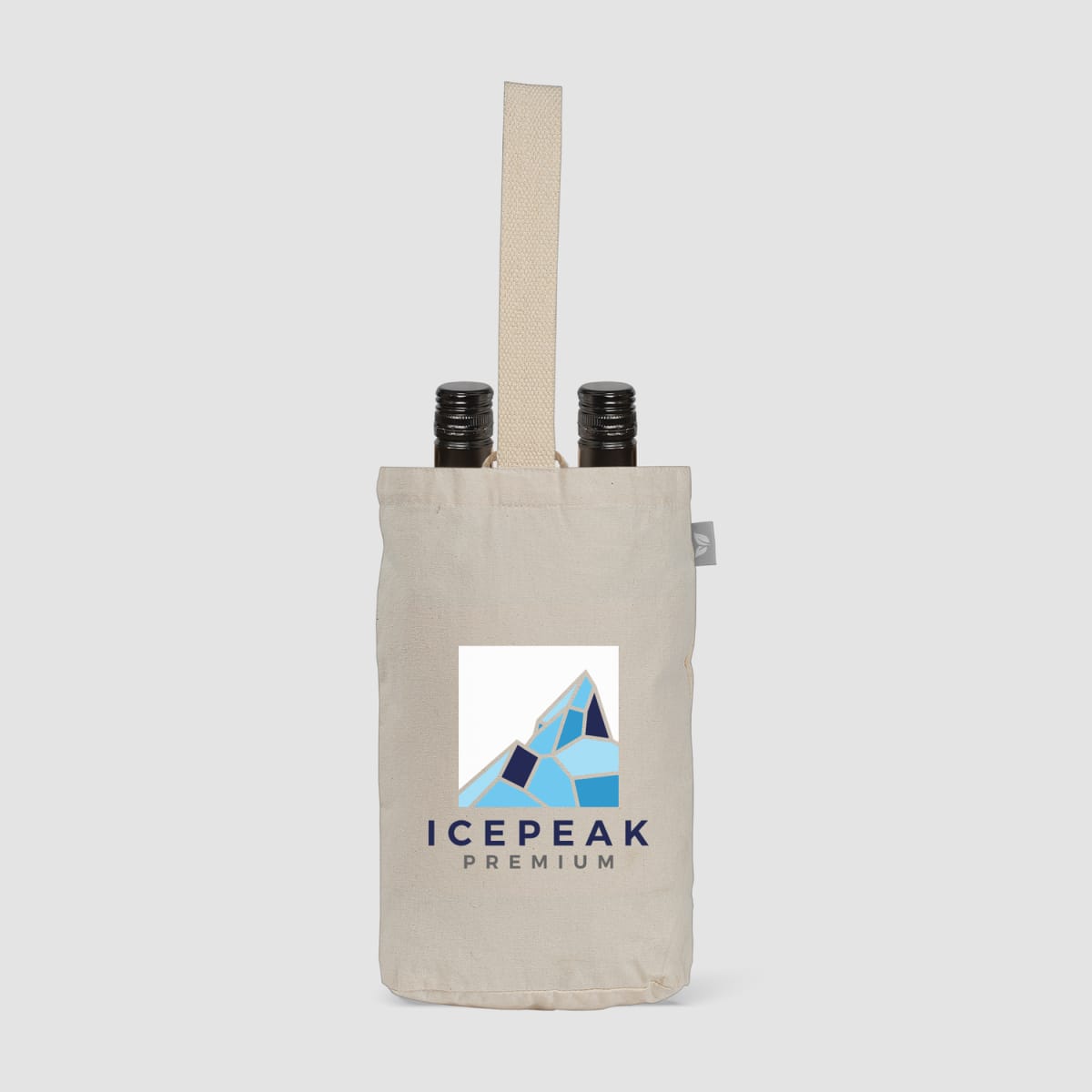 Branded Recycled Cotton Wine Bag with Divider
