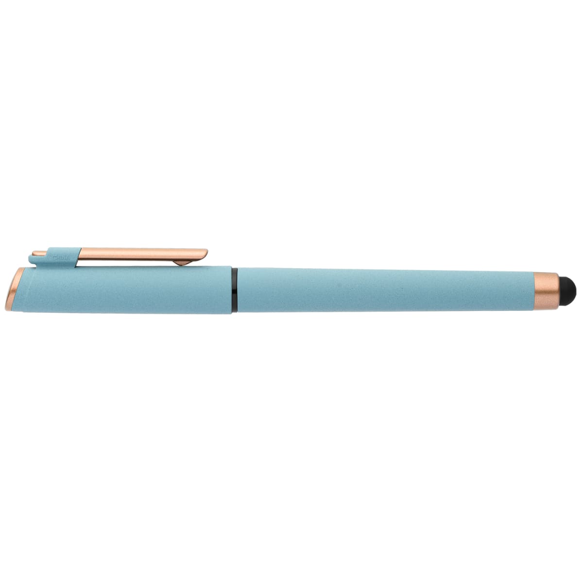 Branded Recycled Aluminium Pen and Torch Gift Set with Bamboo - GQM in Black