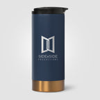 Branded Double Wall Stainless Steel Tumbler with Twist Lock Lid