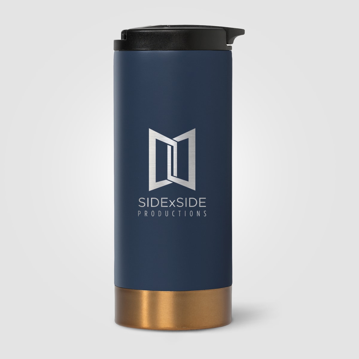 Branded Double Wall Stainless Steel Tumbler with Twist Lock Lid