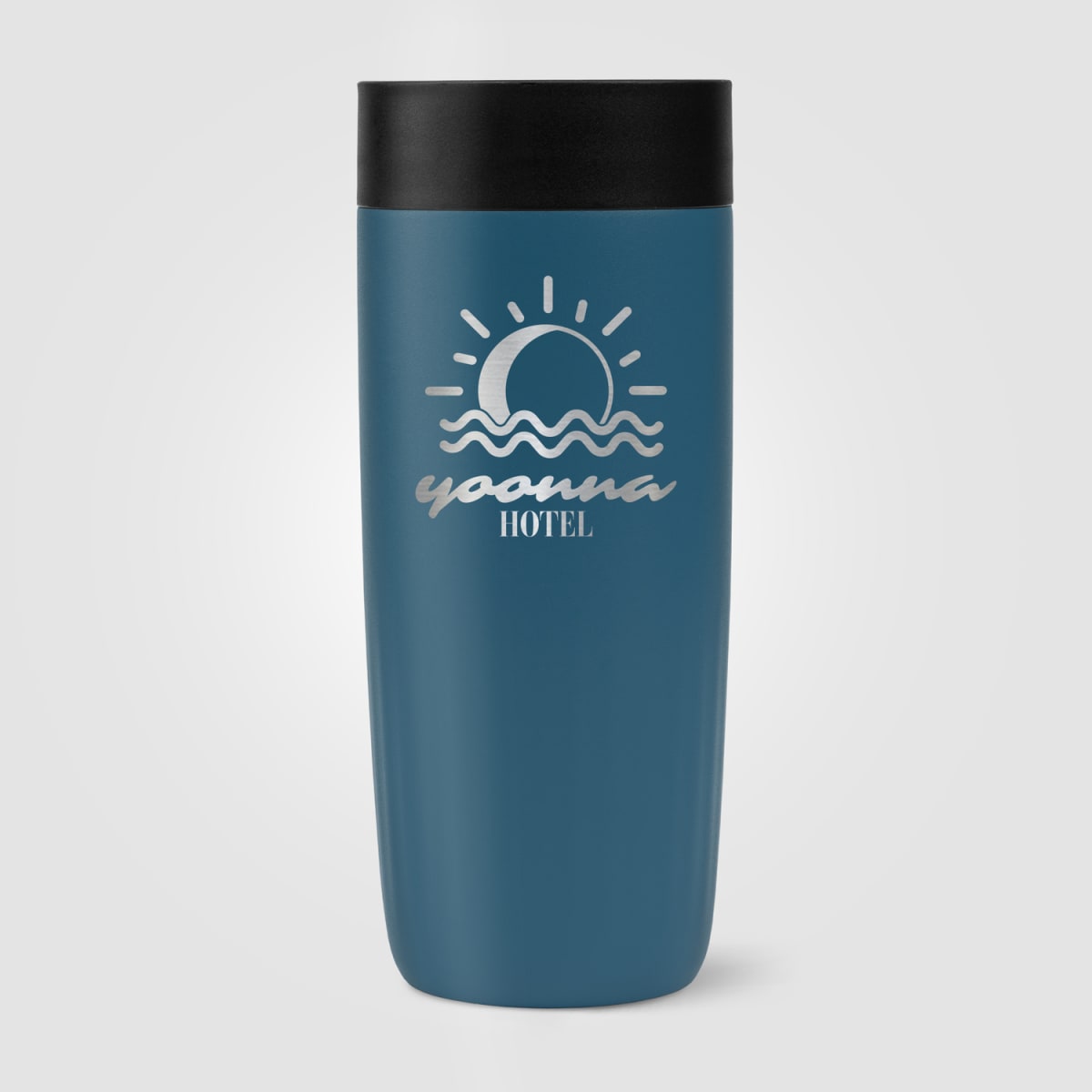 Branded Recycled Stainless Steel Tumbler with Press Lid 385ml