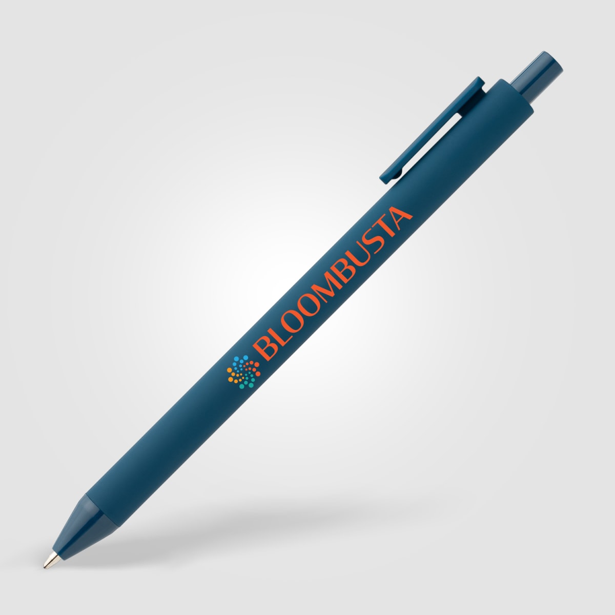 Branded Recycled Plastic Soft Touch Retractable Pen