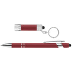 Branded Soft Touch Pen and Torch Gift Set with Window Box