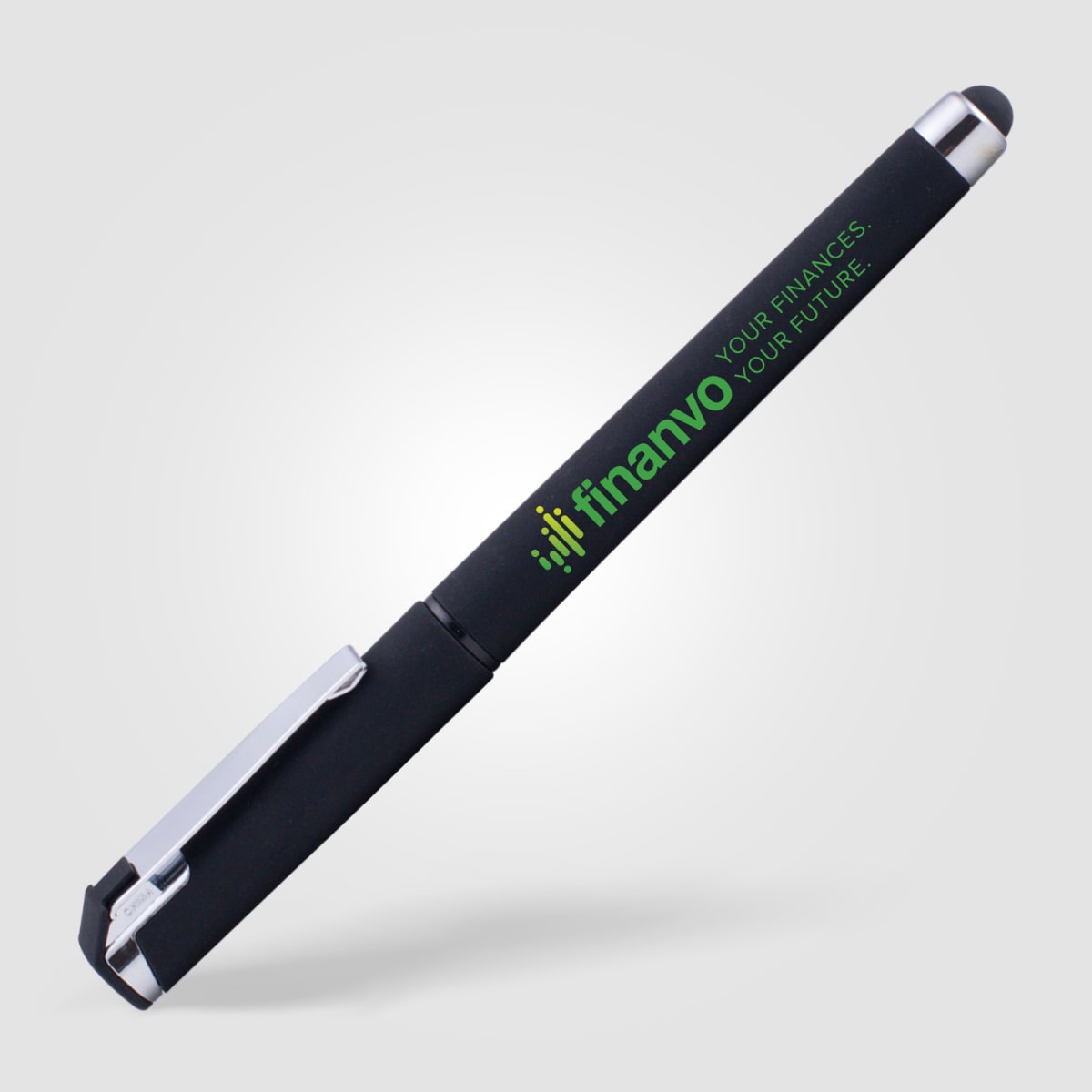 Branded Soft-Touch Gel Pen with Stylus