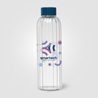 Branded Borosilicate Glass Bottle with Steel Lid - 620ml