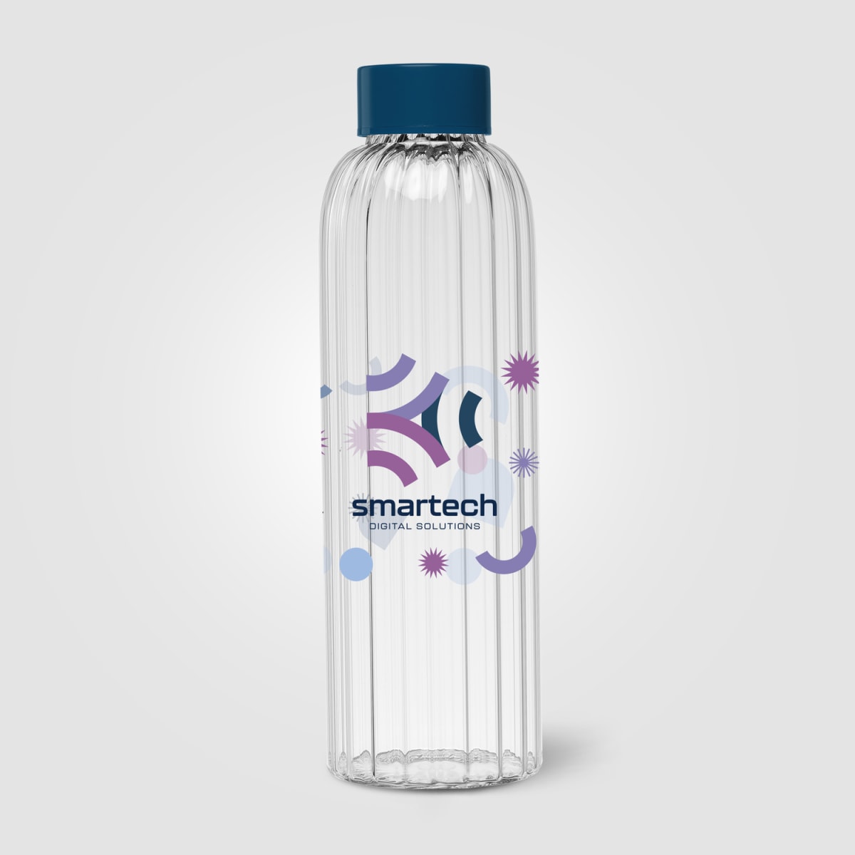 Branded Borosilicate Glass Bottle with Steel Lid - 620ml