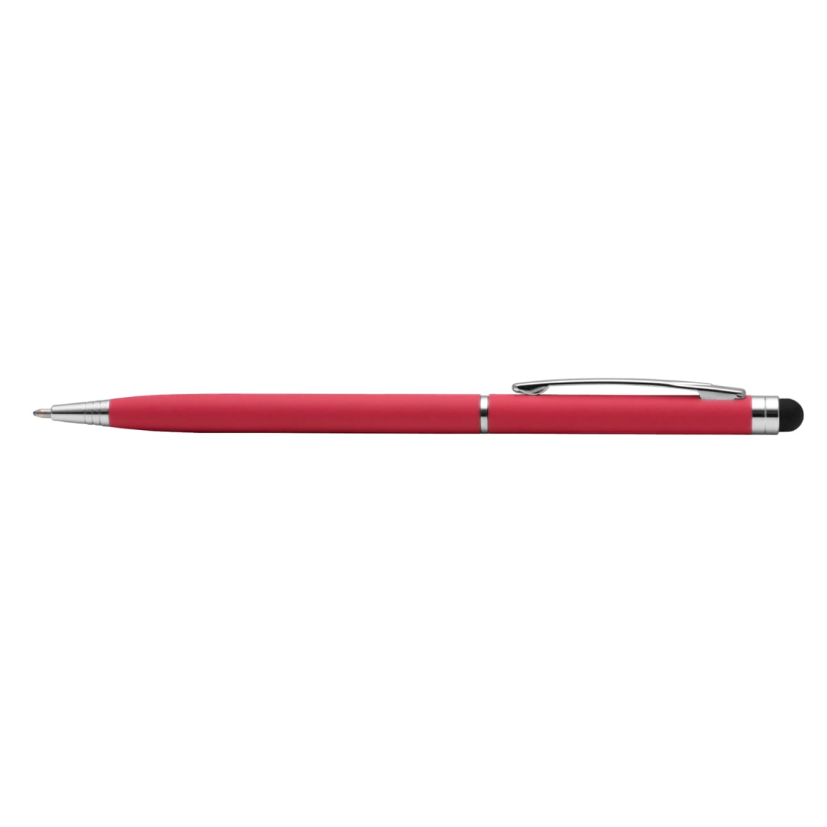 Branded Ultra-Slim Soft-Touch Stylus Pen in Red