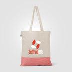 Branded Recycled Cotton Micro Stripe Tote Bag