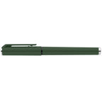 Branded Recycled Plastic Gel Pen with Rubber Grip in Forest Green