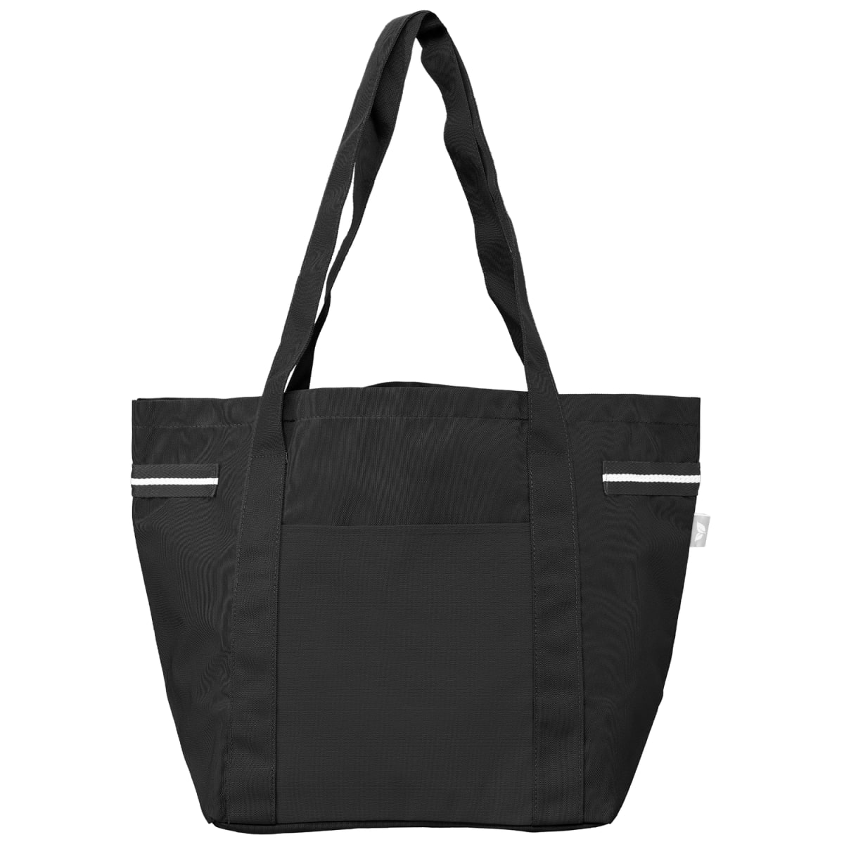 Branded Recycled Stripe Tote Bag - 20L in Black