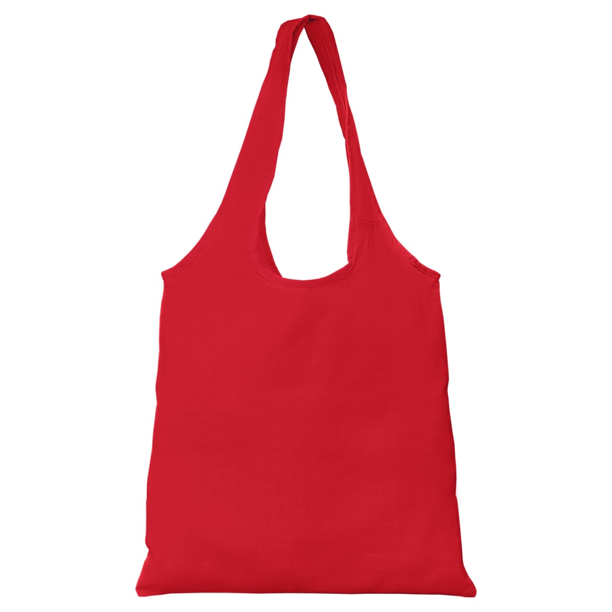 Branded Recycled Cotton Everyday Shopping Tote Bag in Red
