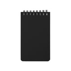 Branded Stone Paper Spiral Notepad with Ruler in Black