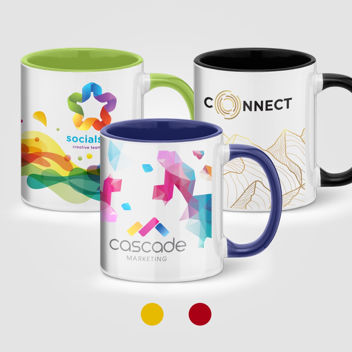 Branded Ceramic Mug with Coloured Inside 355ml