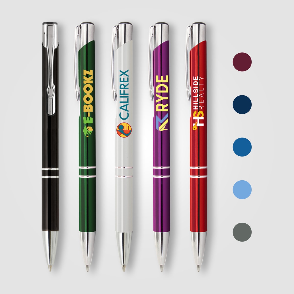 Branded Anodised Aluminium Slim Pen