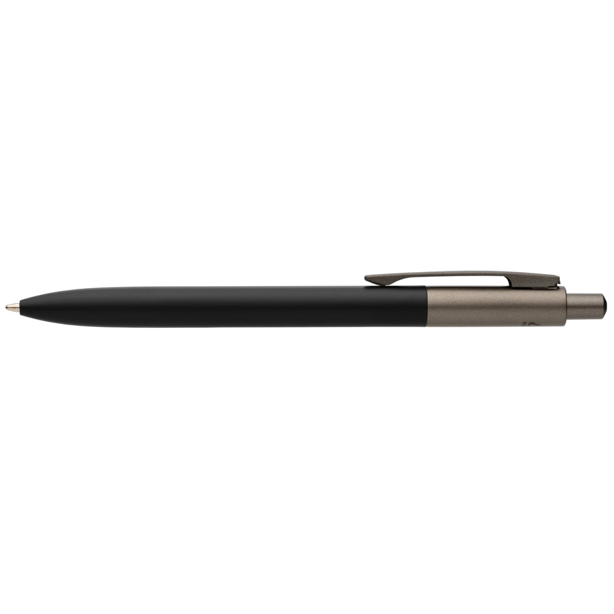 Branded Recycled Aluminium Pen with Gunmetal Trim in Black