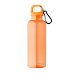 Branded Recycled PET Bike Bottle with Carabiner 500ml in Orange