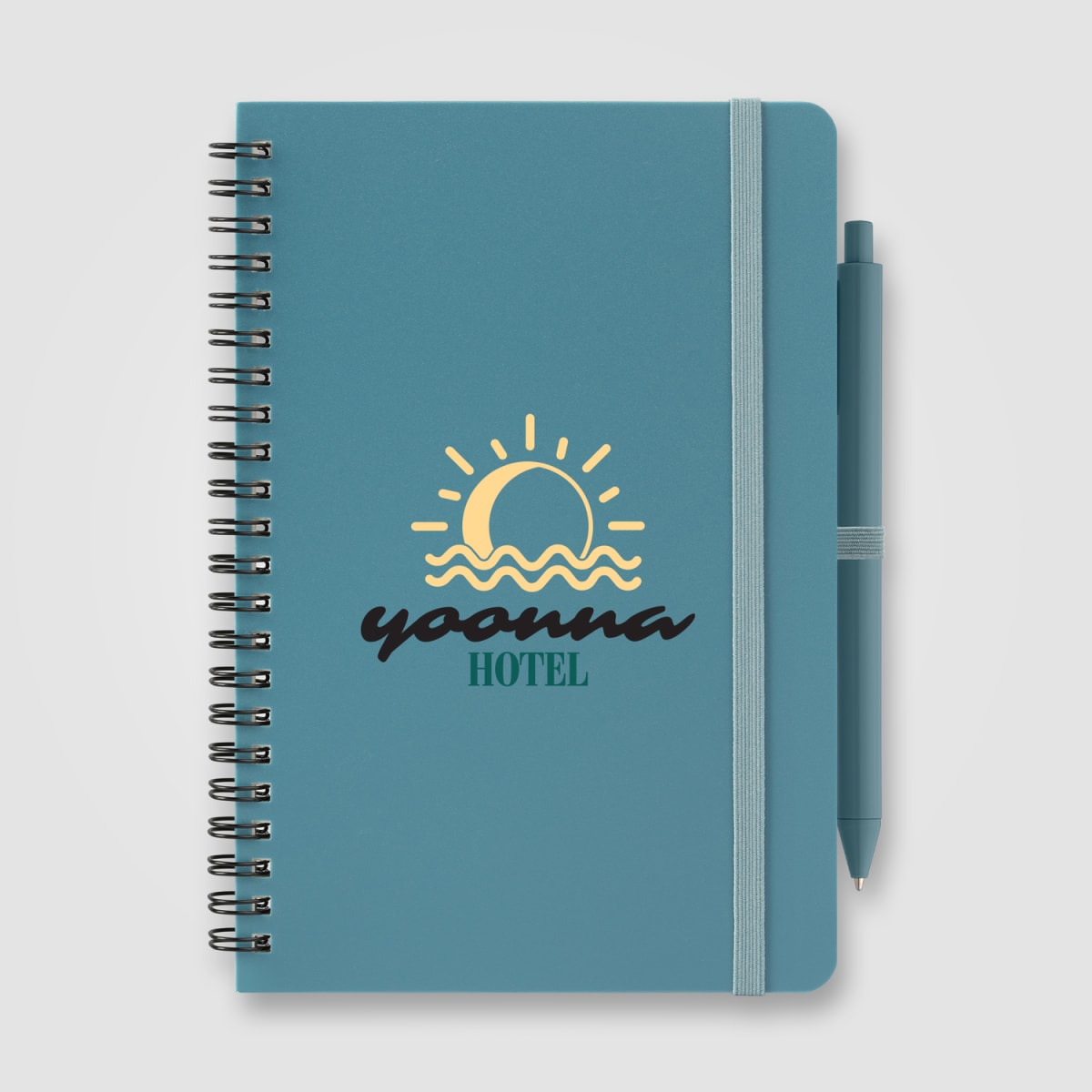Branded A5 Repreve Recycled Spiral Notebook with Pen