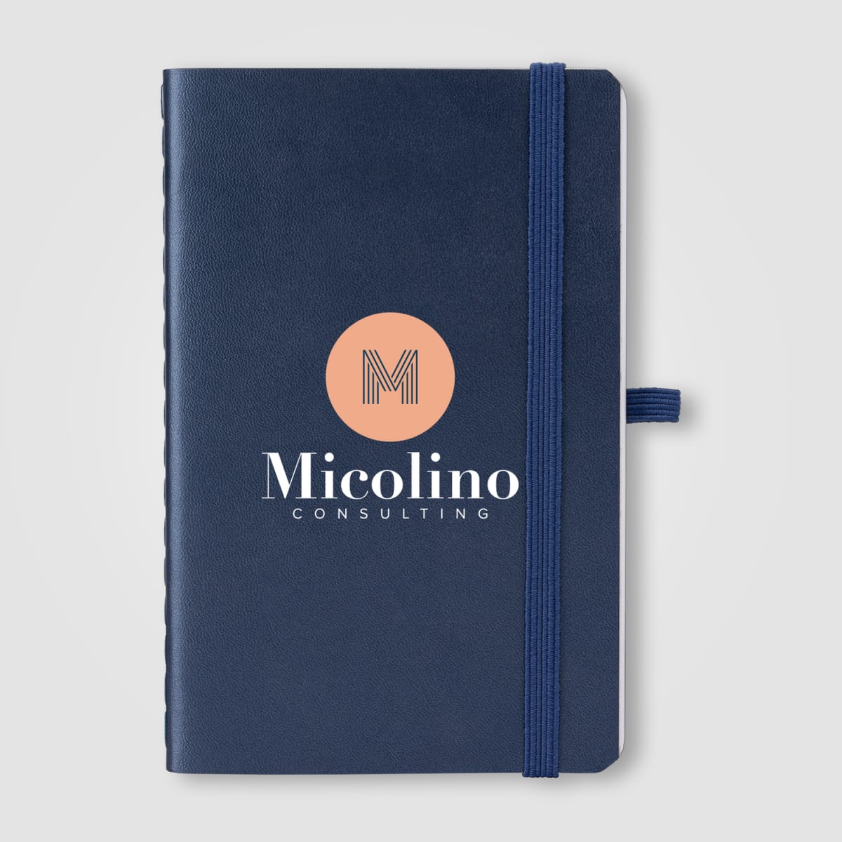 Branded A6 Recycled PU Soft Cover Notebook with Pen Loop