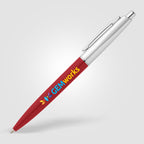 Branded Recycled Plastic Chrome Trim Retractable Pen