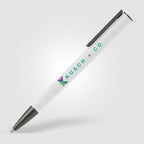 Branded Metal Ballpoint Pen with Gunmetal Trim