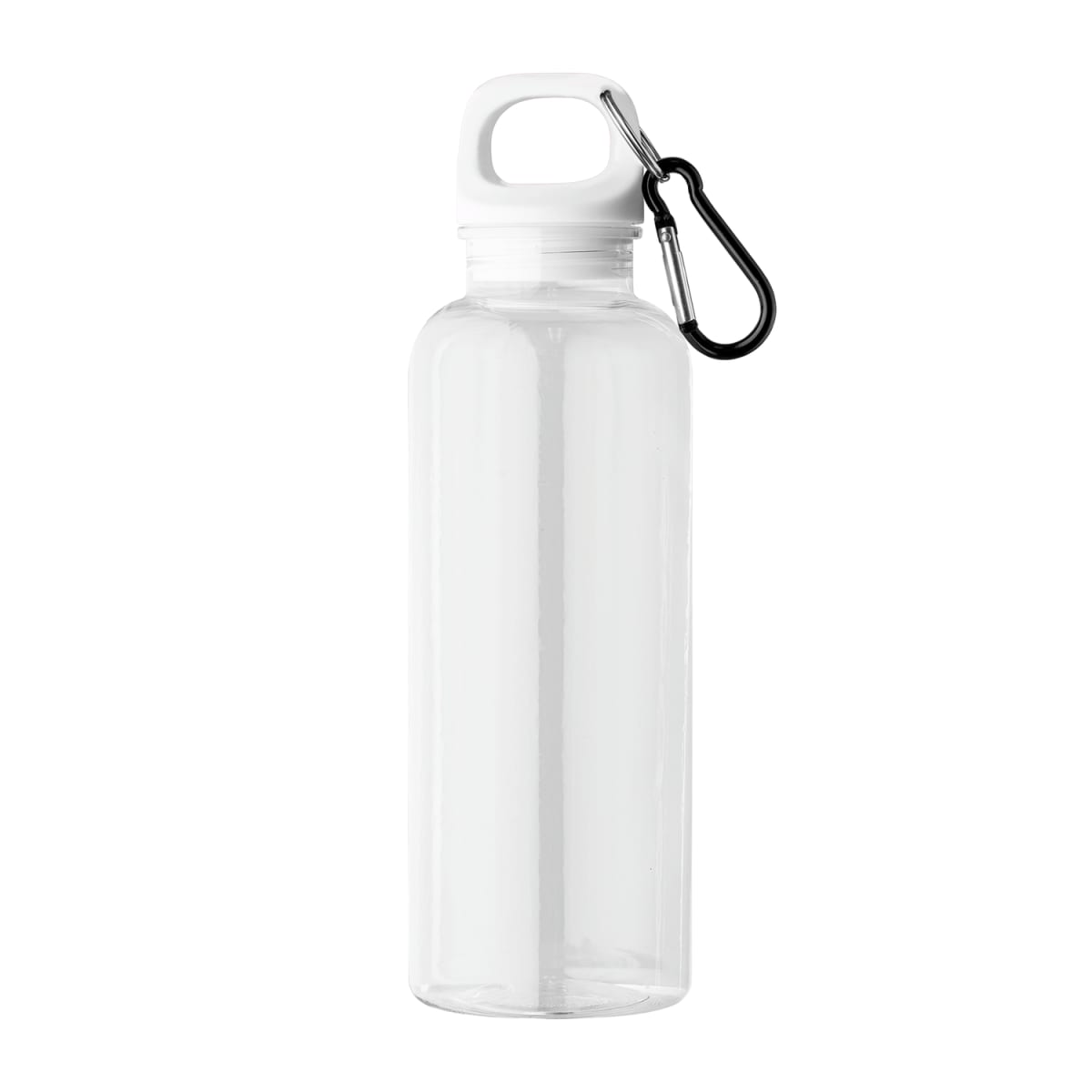 Branded Recycled PET Bike Bottle with Carabiner 500ml in Clear