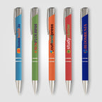 Branded Colourful Soft-Touch Aluminium Pen