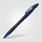 Branded Monochrome Soft-Touch Pen with Stylus