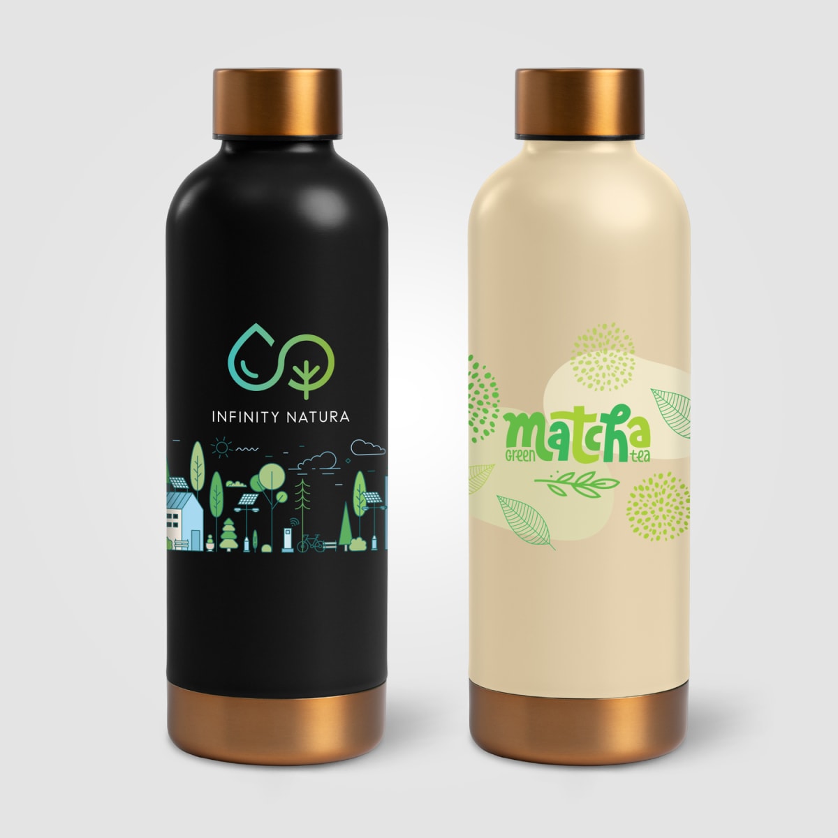 Branded 530ml Double Wall Stainless Steel Bottle