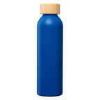 Branded Recycled Steel Water Bottle with Bamboo Lid - 590ml