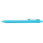 Branded Recycled Plastic Soft Touch Gel Pen in Light Blue