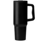 Branded Recycled Steel Insulated Tumbler with Straw 1180 ml in Black