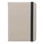 Branded Recycled PU Passport Travel Wallet in Dune