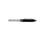 Branded Anodised Metal Pen with LED Light and Stylus in Black