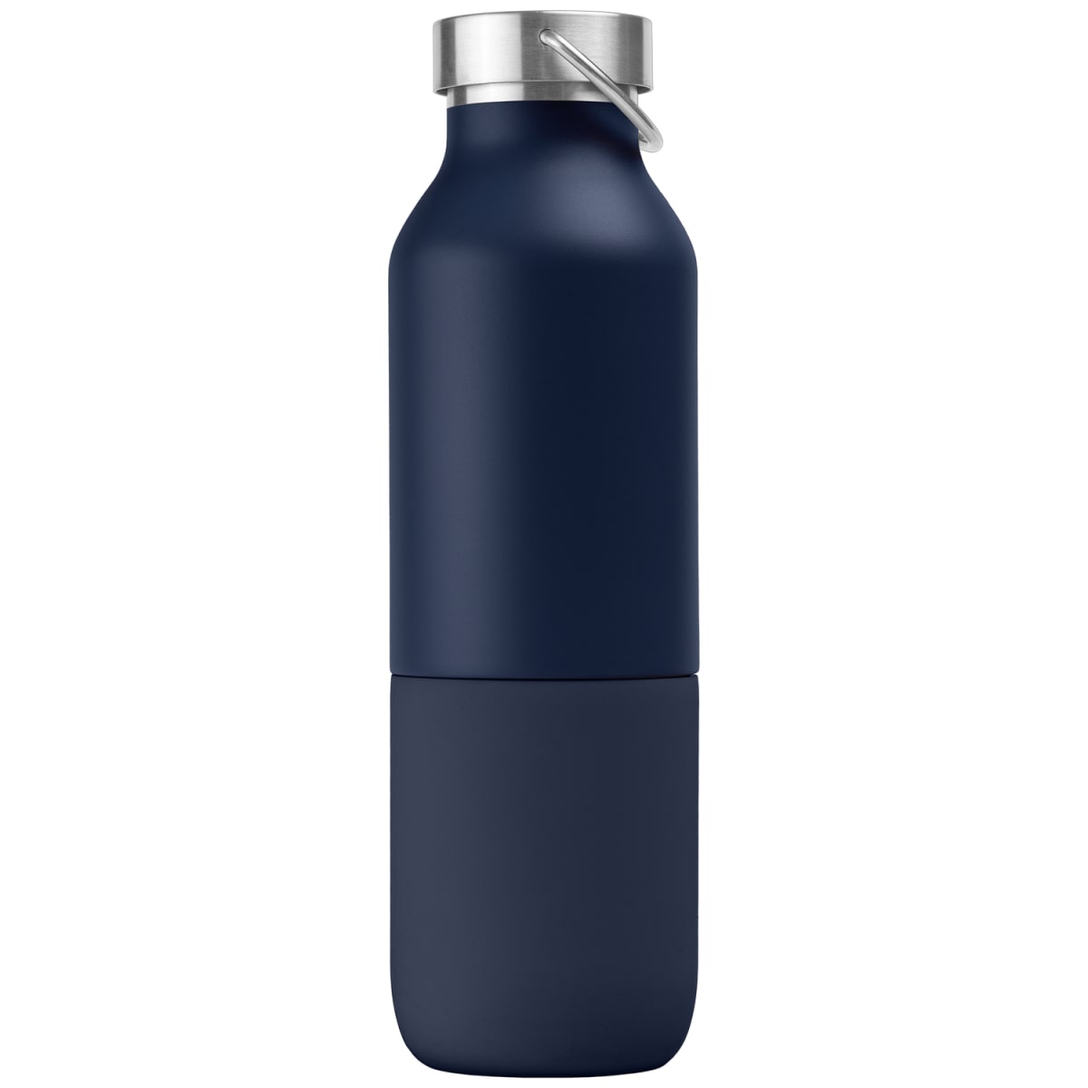 Branded 2-in-1 Recycled Steel Bottle with Tumbler - 590ml