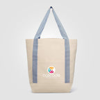 Branded Recycled Cotton Canvas Tote with Front Pocket