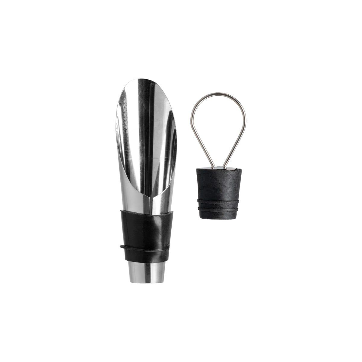 Branded Steel and Silicone 2-Piece Wine Set with Gift Box