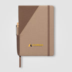 Branded Recycled PU Two-Tone A5 Notebook and Pen Set