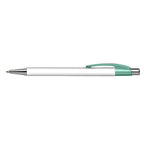 Branded Slim Chrome Trim Pen with Metallic Clip