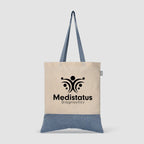 Branded 5oz Two-Tone Recycled Cotton Tote Bag