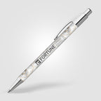 Branded Metallic Trim Executive Ballpoint Pen in Chrome